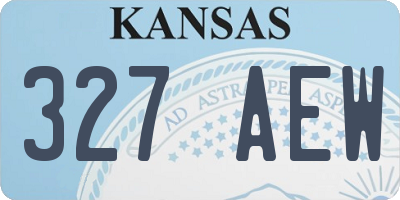 KS license plate 327AEW