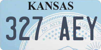 KS license plate 327AEY