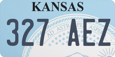 KS license plate 327AEZ
