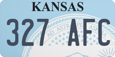 KS license plate 327AFC