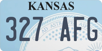 KS license plate 327AFG