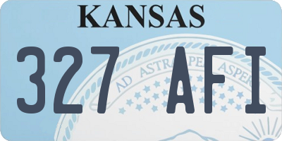 KS license plate 327AFI