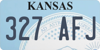 KS license plate 327AFJ