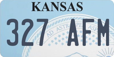 KS license plate 327AFM