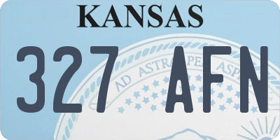 KS license plate 327AFN