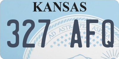 KS license plate 327AFQ