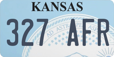 KS license plate 327AFR