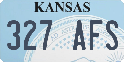 KS license plate 327AFS