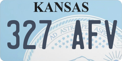 KS license plate 327AFV