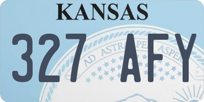 KS license plate 327AFY