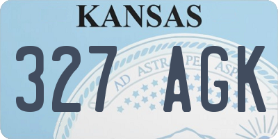 KS license plate 327AGK