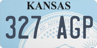 KS license plate 327AGP