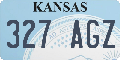 KS license plate 327AGZ