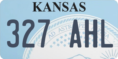 KS license plate 327AHL