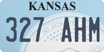 KS license plate 327AHM