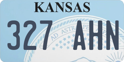 KS license plate 327AHN