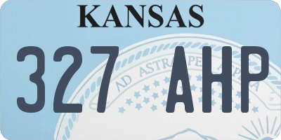 KS license plate 327AHP