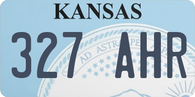 KS license plate 327AHR