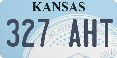 KS license plate 327AHT