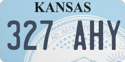 KS license plate 327AHY