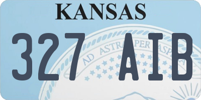 KS license plate 327AIB
