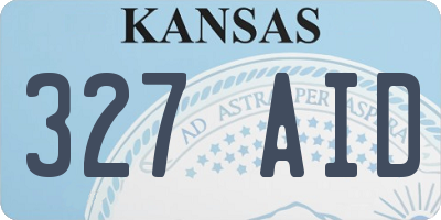 KS license plate 327AID