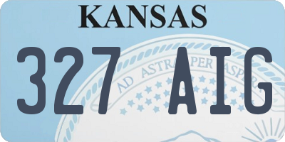 KS license plate 327AIG