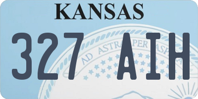 KS license plate 327AIH