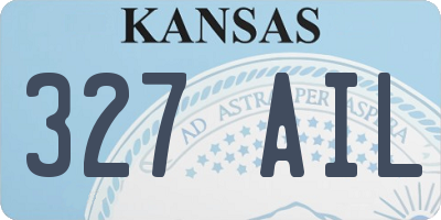 KS license plate 327AIL