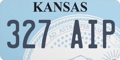 KS license plate 327AIP