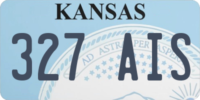 KS license plate 327AIS