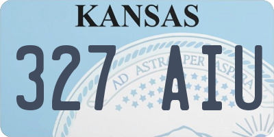 KS license plate 327AIU