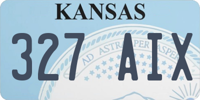 KS license plate 327AIX