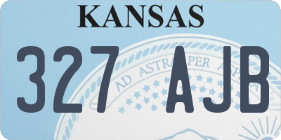 KS license plate 327AJB