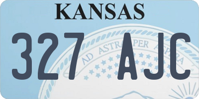 KS license plate 327AJC