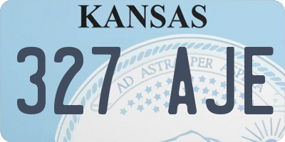 KS license plate 327AJE