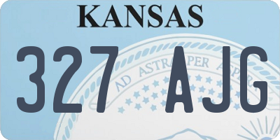 KS license plate 327AJG
