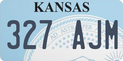 KS license plate 327AJM