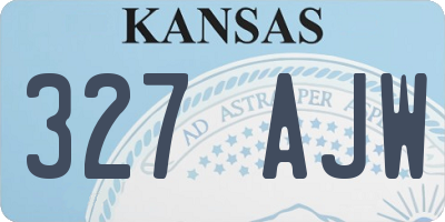 KS license plate 327AJW