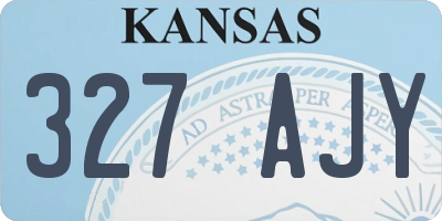 KS license plate 327AJY