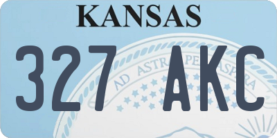 KS license plate 327AKC