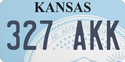 KS license plate 327AKK