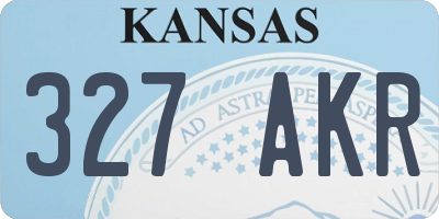 KS license plate 327AKR
