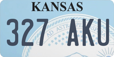 KS license plate 327AKU