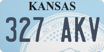 KS license plate 327AKV