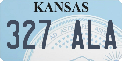 KS license plate 327ALA