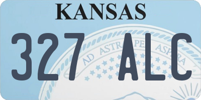 KS license plate 327ALC