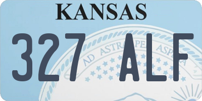 KS license plate 327ALF