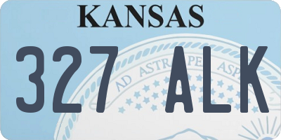 KS license plate 327ALK