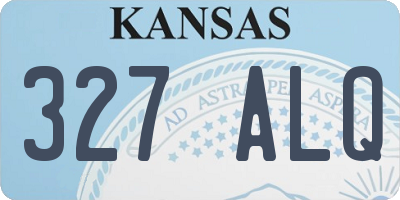 KS license plate 327ALQ